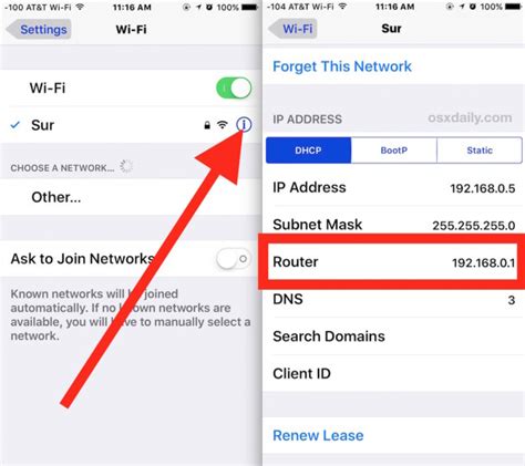 How to Find a Router IP Address from iPhone or iPad