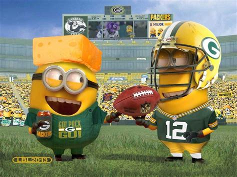 Aaron Rodgers and Cheesehead Minions - NFL Green Bay Packers Packers ...