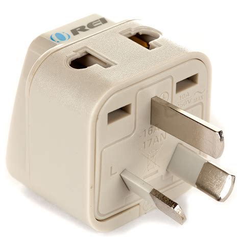 OREI Grounded Universal 2 in 1 Plug Adapter Type I for Australia, China ...