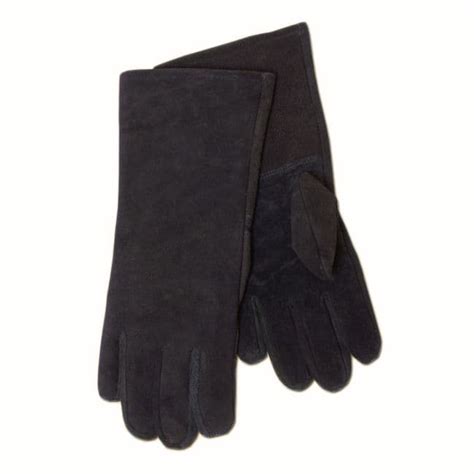 Suede Leather Gloves Black