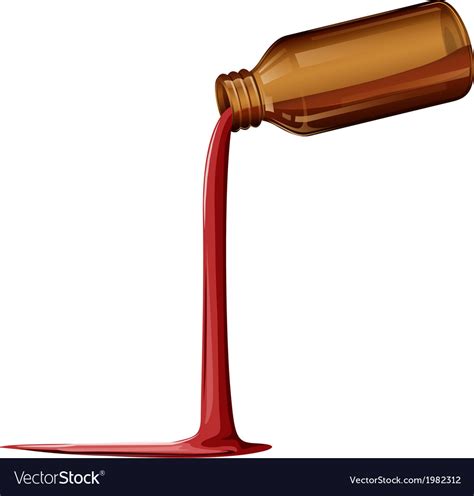 Bottle pouring liquid Royalty Free Vector Image