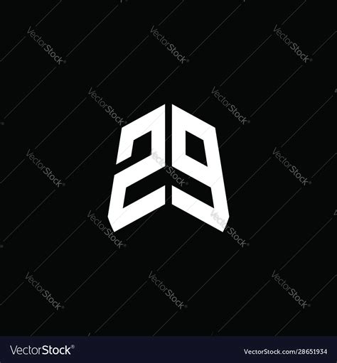 Number 29 logo template with sporty abstract icon Vector Image