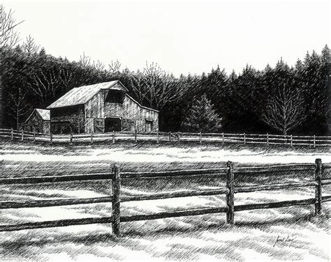 Old Barn in Franklin Tennessee by Janet King | Barn drawing, Old barns ...