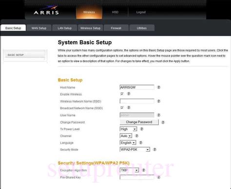 How to change the DNS settings on a Arris TG852G router