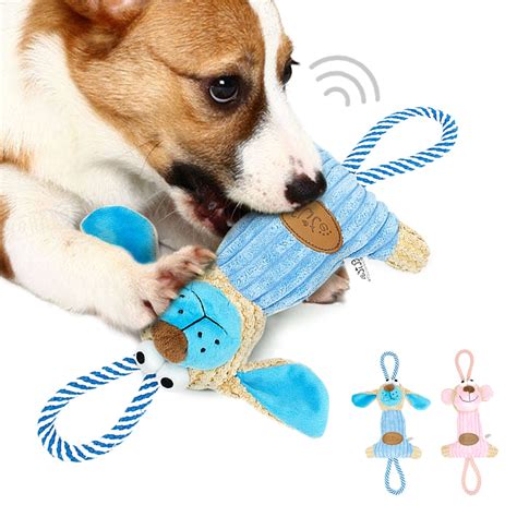 Dog Toys Plush Pet Puppy Dog Toy Durable Pets Chew Squeaky Toy Cotton ...