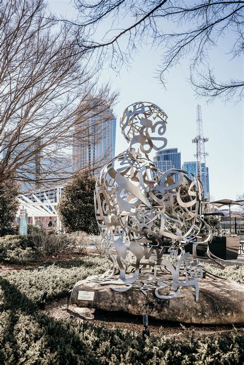 Firebird Sculpture On Tryon Downtown Charlotte Black & White Wall Art ...