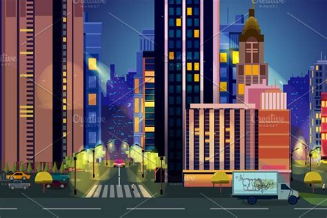 2d City Game Background | Pre-Designed Illustrator Graphics ~ Creative ...