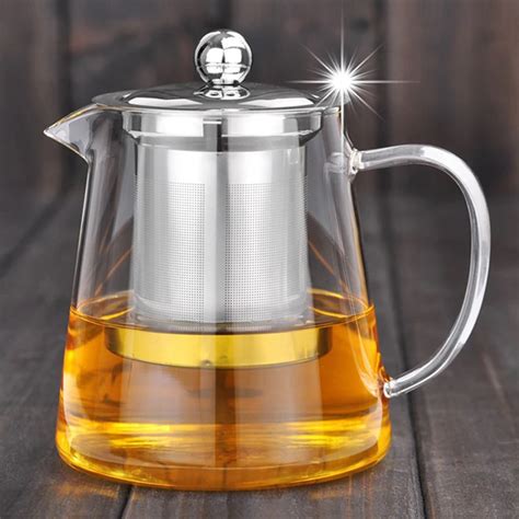 Good Clear Borosilicate Glass Teapot With 304 Stainless Steel Infuser ...