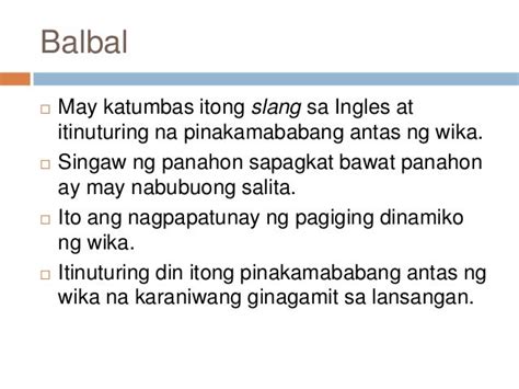 Teknikal Na Antas Ng Wika - Brazil Network