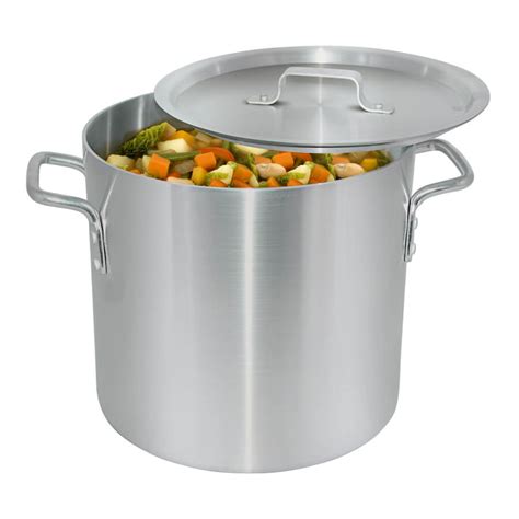 32 Quarts Aluminum Stock Pot with Lid - Kitchen Pro