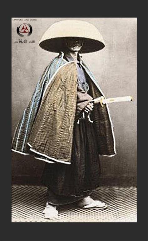 Samurai wearing kasa (hat) and gappa (cape). | Samurai | Pinterest ...