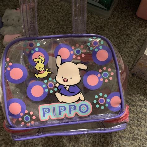 Vintage Sanrio Pippo Pig Clear Bag One of my... - Depop