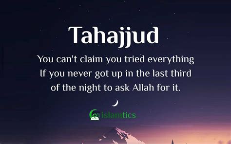 30+ Deep Tahajjud Quotes (Night Prayer) with images | islamtics