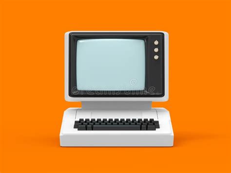 Old personal computer stock illustration. Illustration of design ...