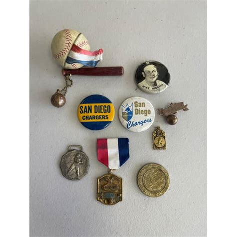 Vintage Baseball Estate Pins And Metals