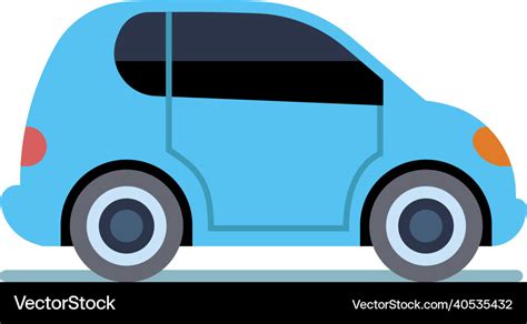 Blue car icon cute cartoon toy city Royalty Free Vector