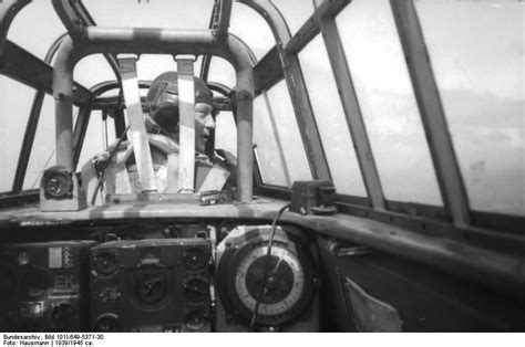 [Photo] View from the gunner seat of a Bf 110 aircraft while the ...