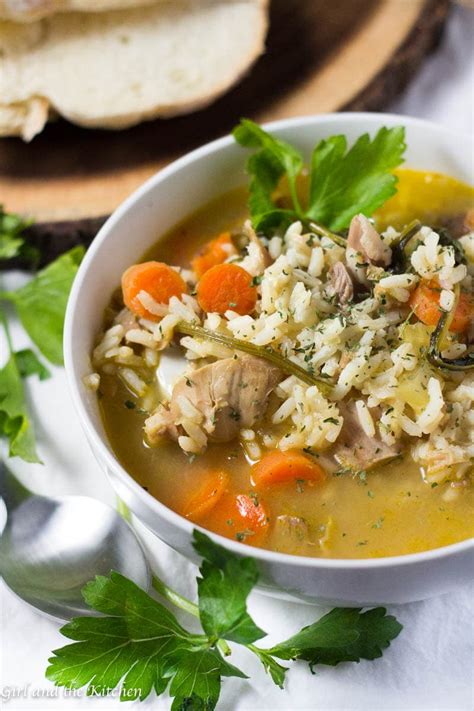 Leftover Turkey and Rice Soup (30 Minute Meal) - Girl and the Kitchen