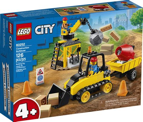 LEGO City Construction Bulldozer 60252 Toy Construction Set, Cool ...