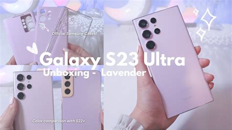 Samsung Galaxy S23 Ultra 💜Lavender l Aesthetic Unboxing | Samsung Cases ...