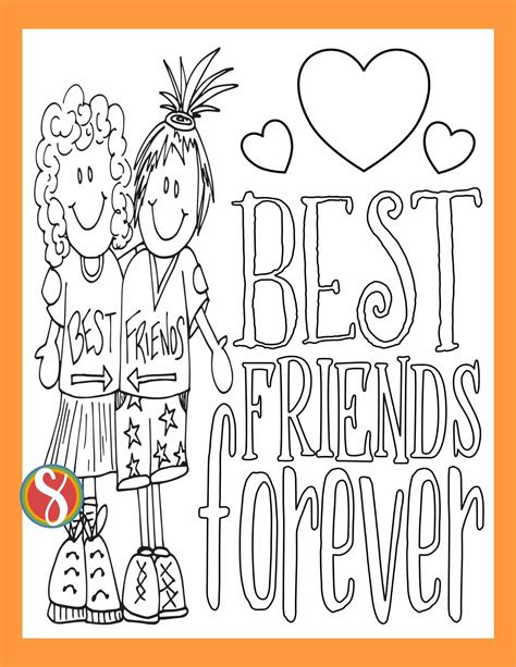 Best Friends Forever Coloring Pages Printable