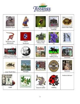 Tennessee Bingo: State Symbols and Popular Sites by Merlene Walker