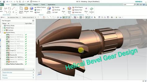 Helical Bevel Gear Design In NX - YouTube