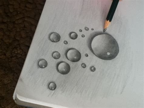 Water droplet drawing, I've done these before and they're actually ...