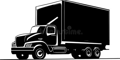 Moving Truck Silhouette Icon Logo Stock Vector - Illustration of ...