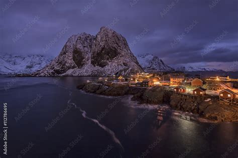 Village at Night Stock Photo | Adobe Stock