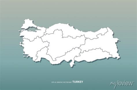 World map. turkey map outline in vector. turkey map with gray. • wall ...