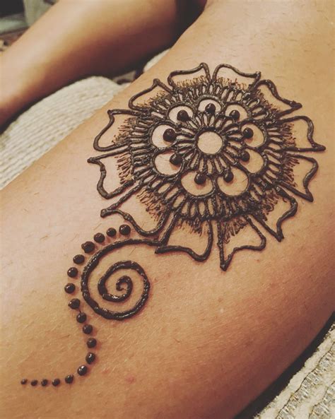 Simple flower #henna #design #mandala | Henna tattoo designs simple ...