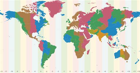 Time Zone Map - exact time at any place in the World in one click ...