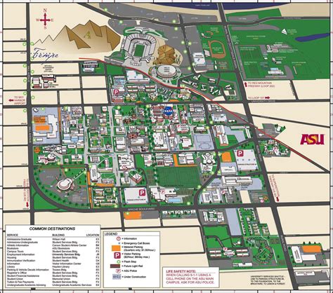 Asu Tempe Campus Map – Map Of The Usa With State Names