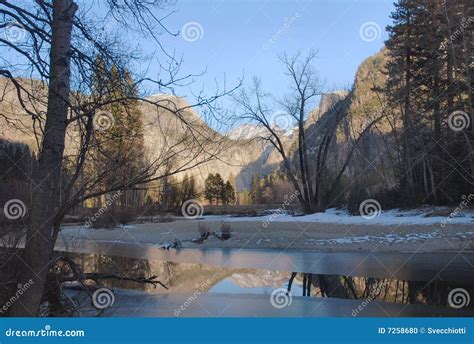 Merced River in Winter, Yosemite Stock Photo - Image of shadows, river ...