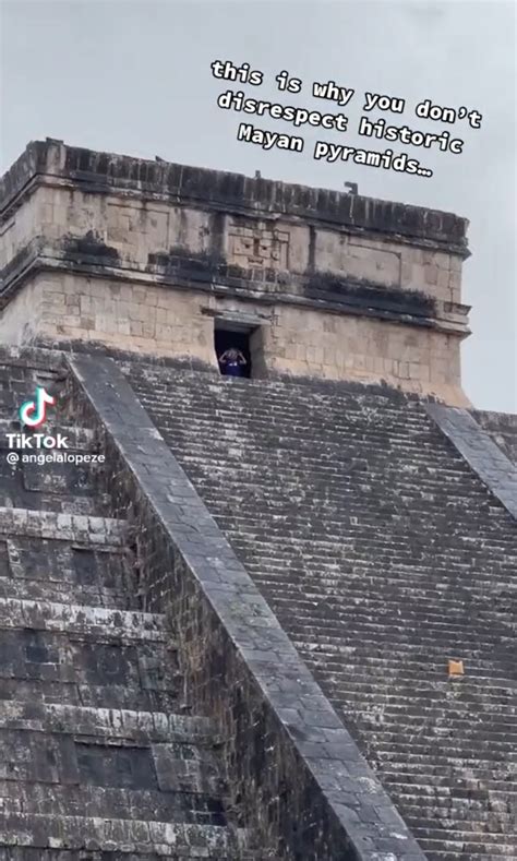 Tourist sparks outcry after climbing Mayan pyramid in Mexico