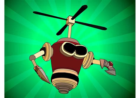 Helicopter Robot - Download Free Vector Art, Stock Graphics & Images