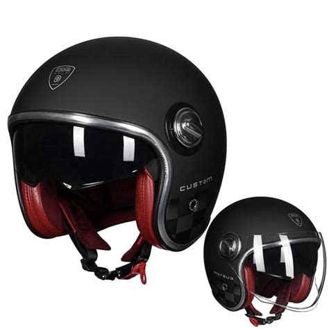 Cafe Racer Helmet w/ Retractable Visor