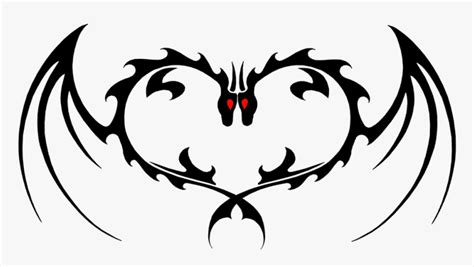 Png Designs Tribal Tattoo Heart Dragon On Sneakybandit - Dragon Heart ...