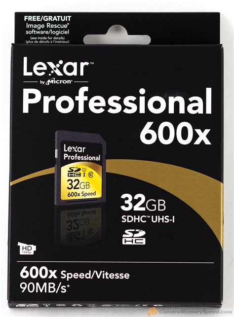 Lexar Professional 600x 32GB SDHC Memory Card - Camera Memory Speed ...