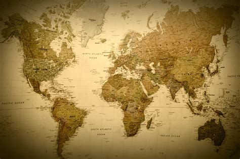 Antique World Map Wallpaper - WallpaperSafari