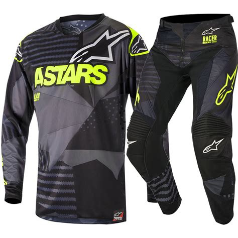 Alpinestars NEW Mx 2018 Racer Tactical Black Fluro Adults Motocross ...