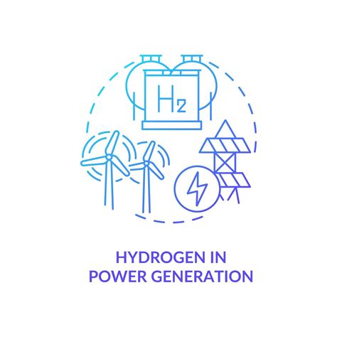 L'hydrogène dans l'icône du concept de production d'électricité 2969567 ...