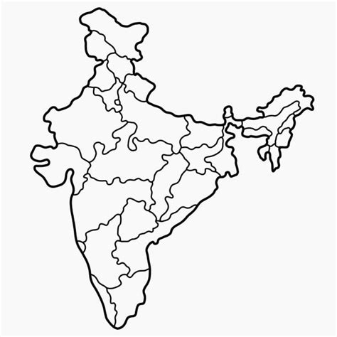 India Map With States Outline Images - Get Latest Map Update