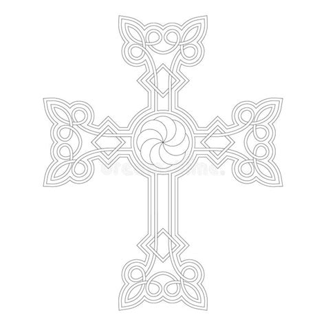 Vector Icon with Ancient Armenian Symbol Khachkar. Armenian Cross Stone ...