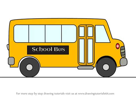 How to Draw Cartoon School Bus (Vehicles) Step by Step ...