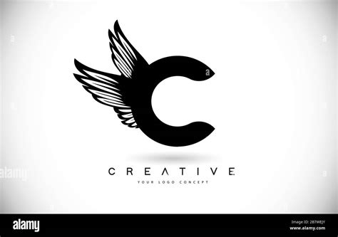 C Letter Logo with Wings. Creative Wing Letter C Logo icon Design ...