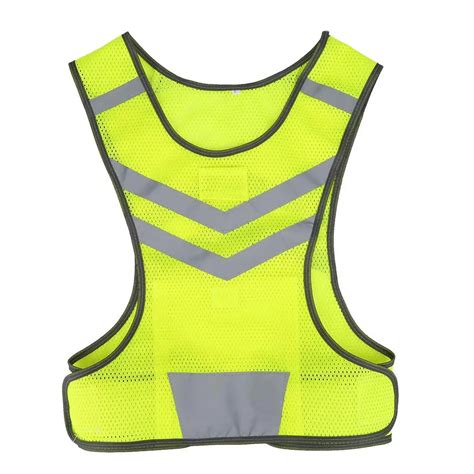 Reflective Cycling Vest High Visibility Adjustable Fluorescent Outdoor ...