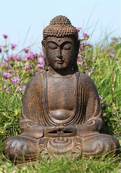 SOLD Meditating Garden Japanese Buddha Statue 12" | Buddha, Buddha ...