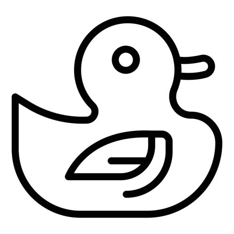 Bath duck icon, outline style 15912793 Vector Art at Vecteezy